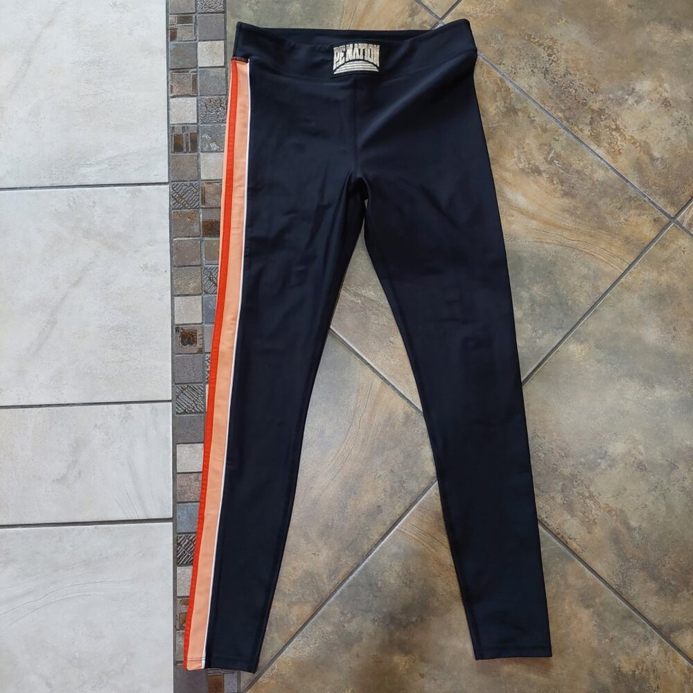 P.E Nation Black and Orange Leggings